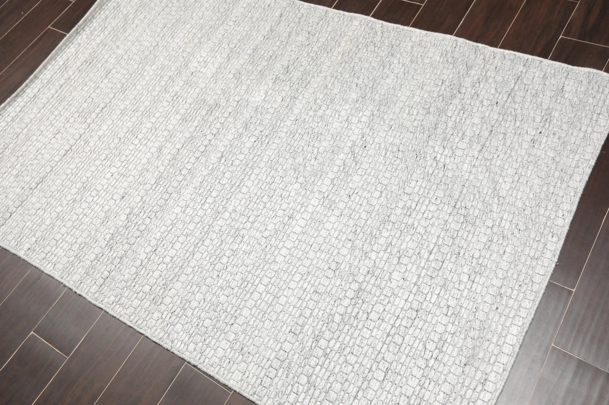 Multi Size Ivory, Grey Hand Tufted 100% Wool Modern & Contemporary Oriental Area Rug-3