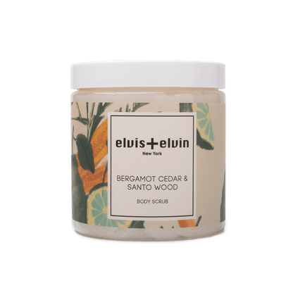 elvis+elvin Bergamot Cedar & Santo Wood Blend Body Scrub with Dead Sea Salt 300ml-0