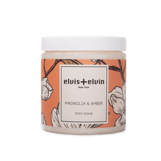elvis+elvin Magnolia & Amber Body Scrub with Dead Sea Salt 300ml-0