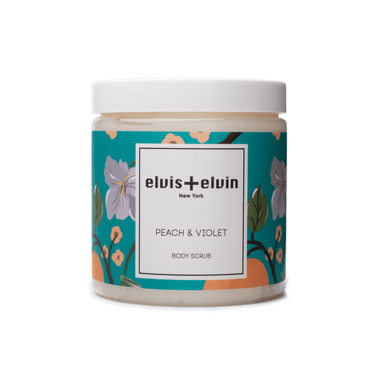 elvis+elvin Peach & Violet Body Scrub with Dead Sea Salt 300ml-0