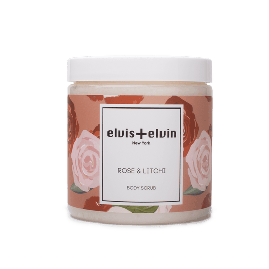 elvis+elvin Rose & Litchi Body Scrub with Dead Sea Salt 300ml-0