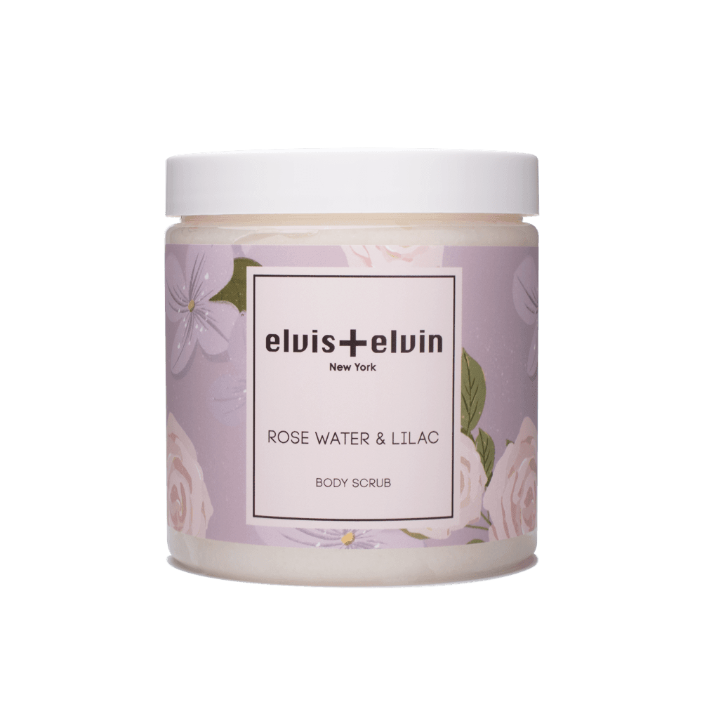 elvis+elvin Rose Water & Lilac Body Scrub with Dead Sea Salt 300ml-0