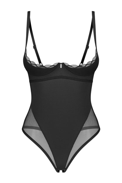 Crotchless Cupless Teddy Stelisa-4