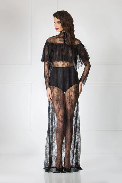 Amoralle Engaging Sheer Lace Dress-0