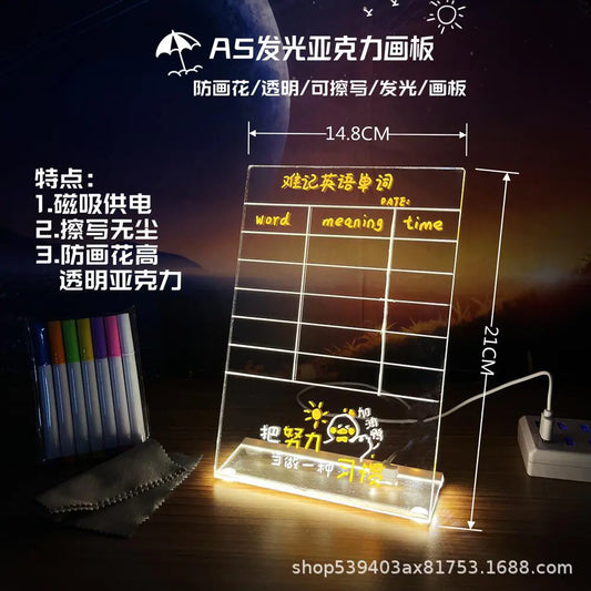 Erasable LED Acrylic Display Board for Night Markets