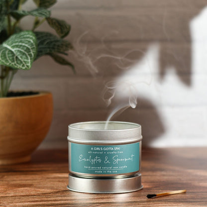 Eucalyptus and Spearmint Soy Candle-1