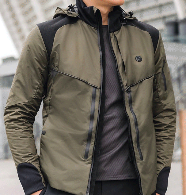 HOMI Next 2.0 Heated Jacket - Black / Navy / Green-3