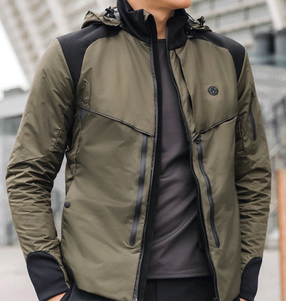 HOMI Next 2.0 Heated Jacket - Black / Navy / Green-3