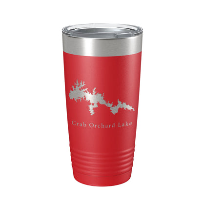 Crab Orchard Lake Map Tumbler Travel Mug Insulated Laser Engraved Coffee Cup Illinois 20 oz-10