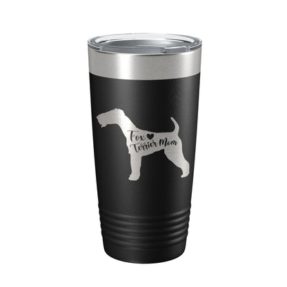 Fox Terrier Mom Tumbler Dog Travel Mug Gift Insulated Laser Engraved Coffee Cup 20 oz-5