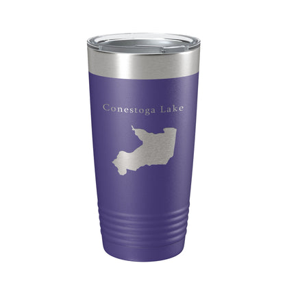 Conestoga Lake Map Tumbler Travel Mug Insulated Laser Engraved Coffee Cup Nebraska 20 oz-15