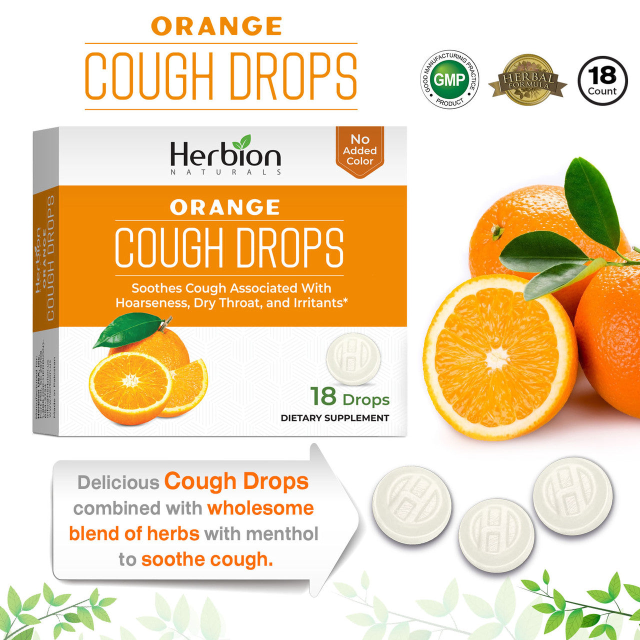 H.N COUGH DROPS ORANGE ( 1 X 18 CT   )-3