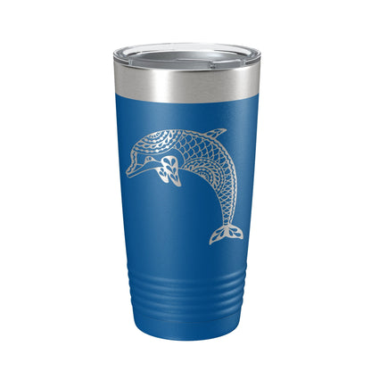 Dolphin Tumbler Zentangle Travel Mug Insulated Laser Engraved Coffee Cup 20 oz-6