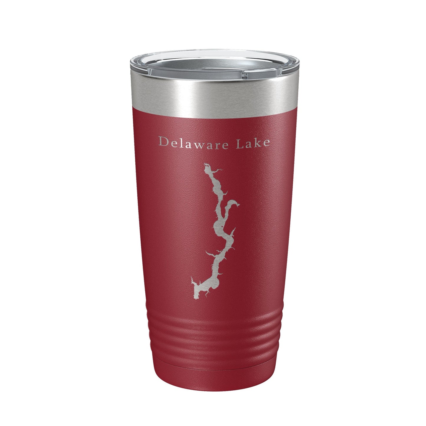 Delaware Lake Map Tumbler Travel Mug Insulated Laser Engraved Coffee Cup Ohio 20 oz-18