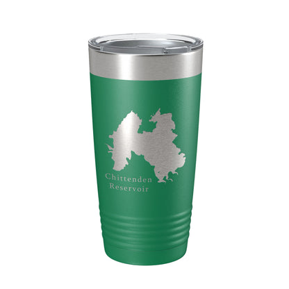 Chittenden Reservoir Tumbler Lake Map Travel Mug Insulated Laser Engraved Coffee Cup Vermont 20 oz-9
