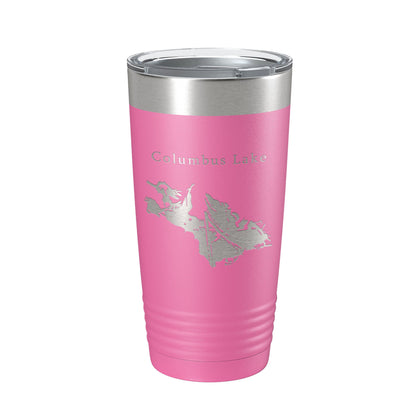 Columbus Lake Map Tumbler Travel Mug Insulated Laser Engraved Coffee Cup Mississippi 20 oz-11