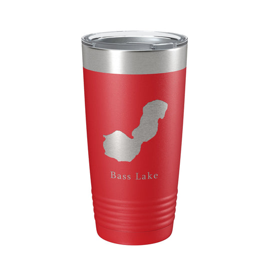 Bass Lake Map Tumbler Travel Mug Insulated Laser Engraved Coffee Cup Indiana 20 oz-10
