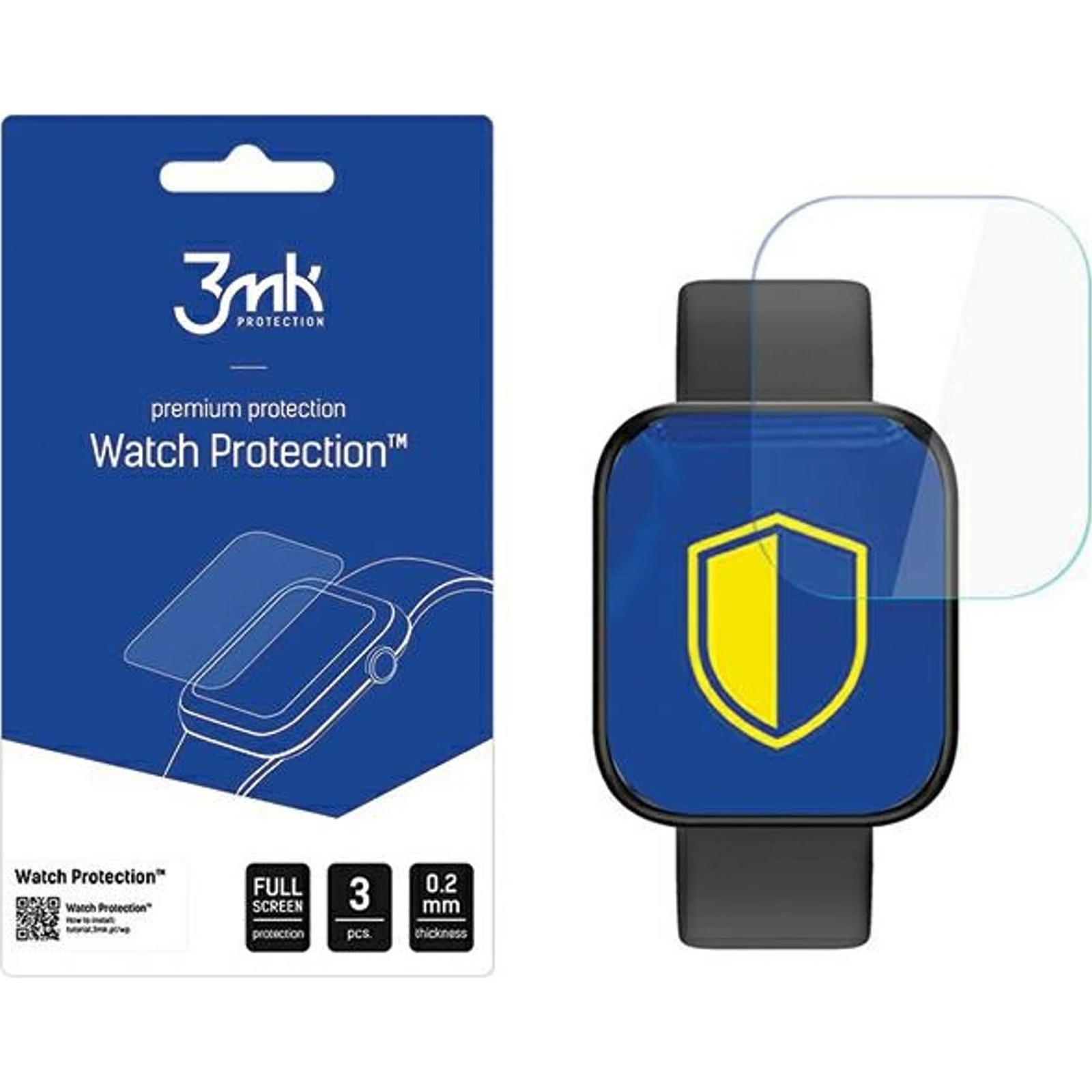 Folie protectie smartwatch, 3MK, Compatibila cu Media-Tech Activeband, Transparent ( )-0