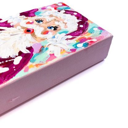 Burgundy Vintage Santa Claus Original Painting-2