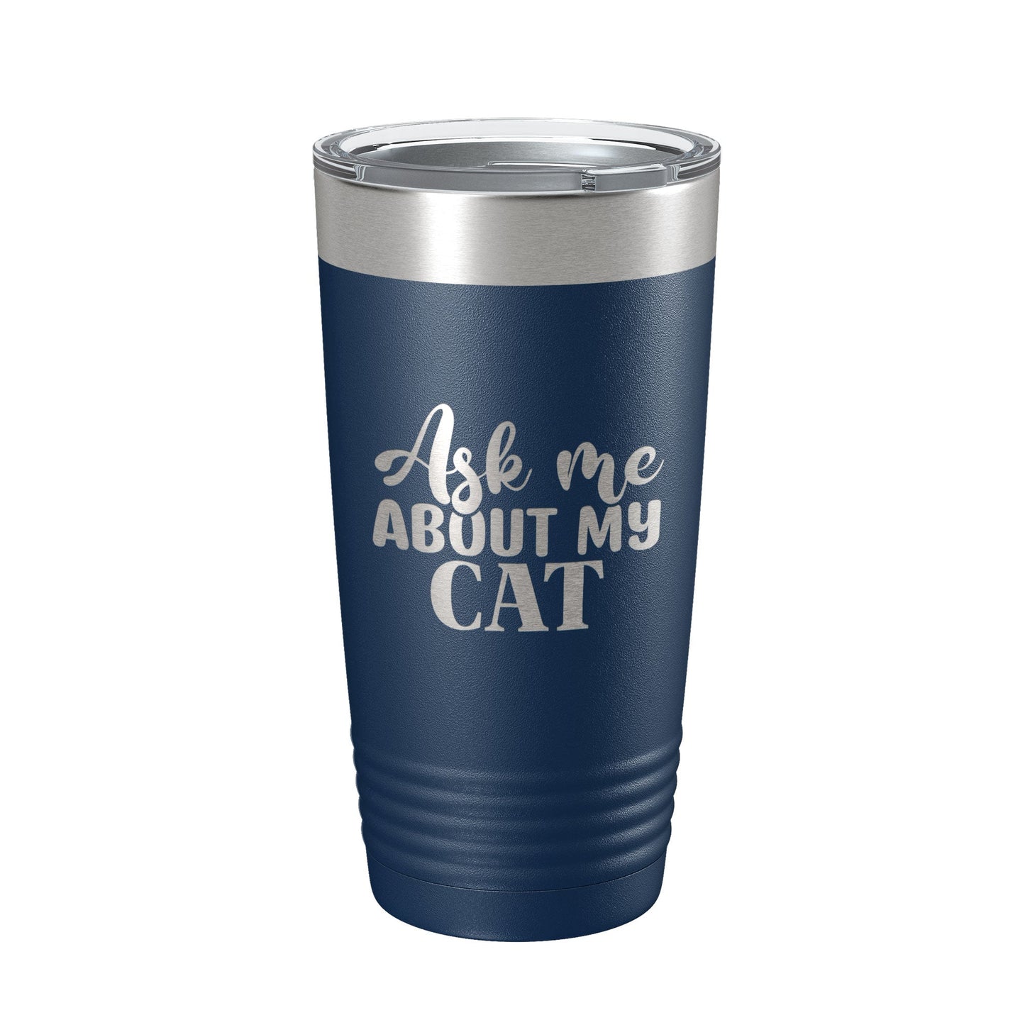 Ask Me About My Cat Tumbler Travel Mug Funny Cat Lover Gift Insulated Laser Engraved Coffee Cup 20 oz-8