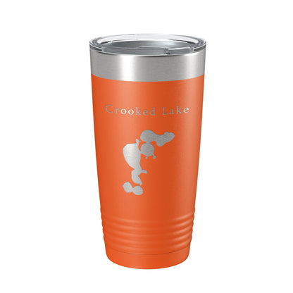 Crooked Lake Map Tumbler Travel Mug Insulated Laser Engraved Coffee Cup Florida 20 oz-17