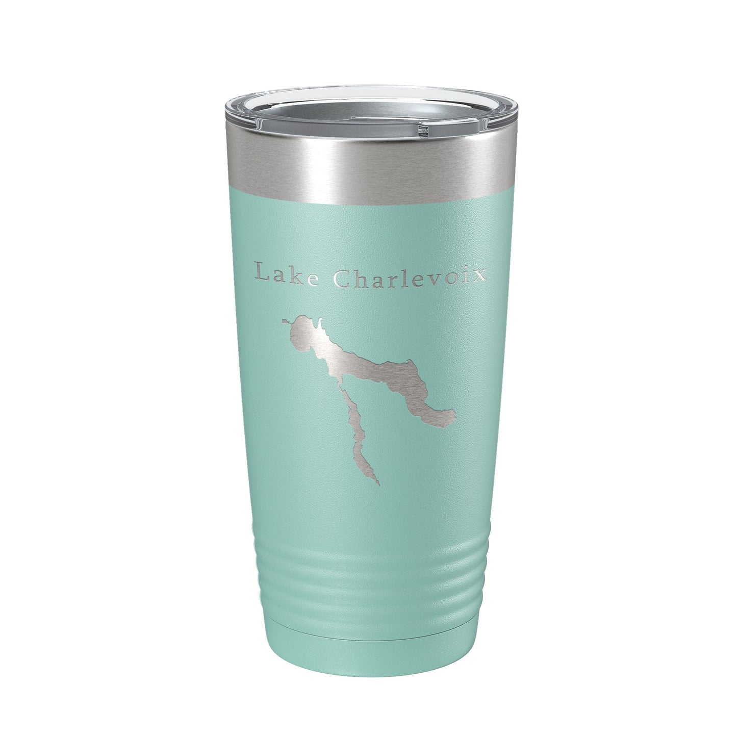Lake Charlevoix Map Tumbler Travel Mug Insulated Laser Engraved Coffee Cup Michigan 20 oz-12
