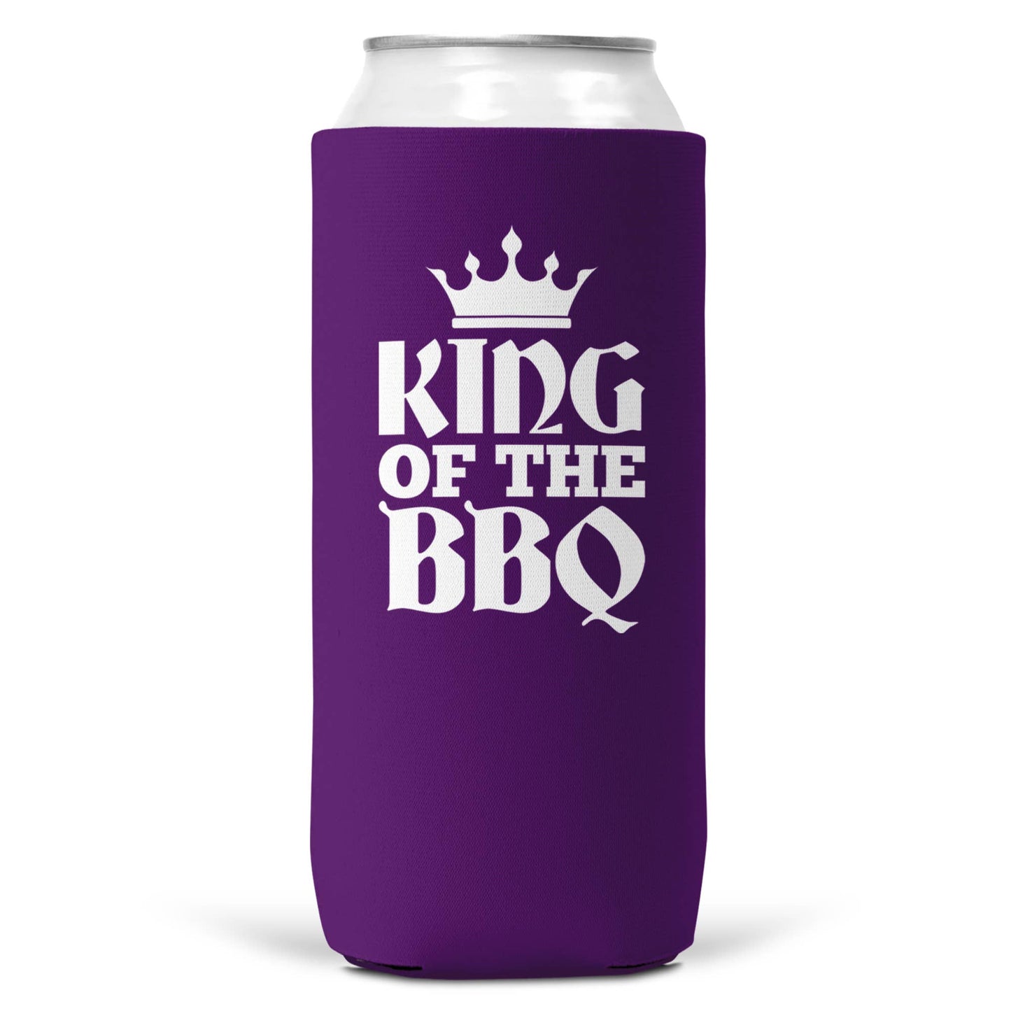 King Of The BBQ SLIM CAN Coozie Cooler | 12oz Slim Cans-5