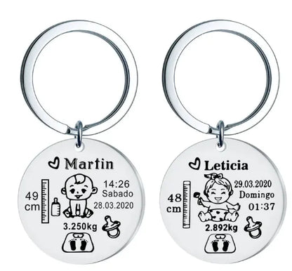 Newborn Baby Anniversary Keychain
