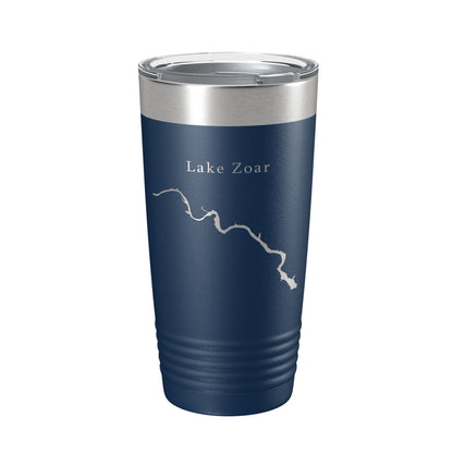 Lake Zoar Map Tumbler Travel Mug Insulated Laser Engraved Coffee Cup Housatonic River Connecticut 20 oz-2