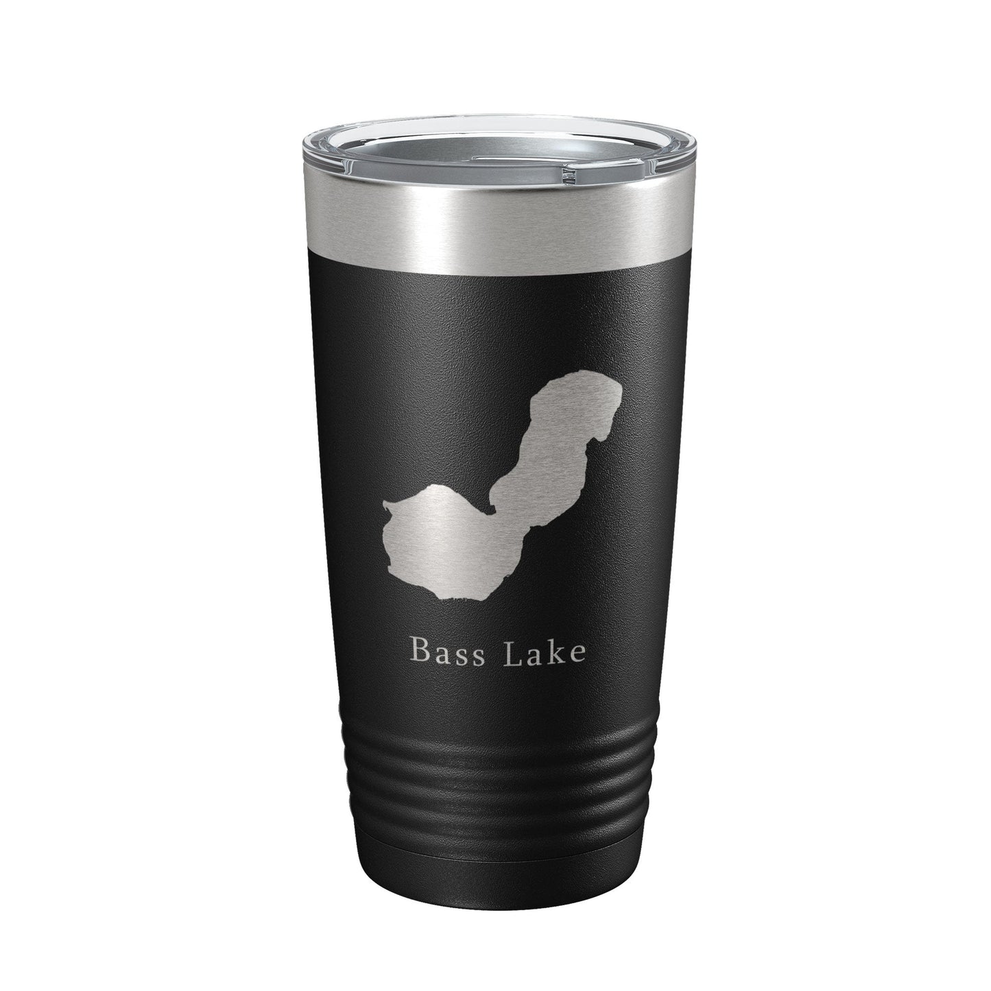 Bass Lake Map Tumbler Travel Mug Insulated Laser Engraved Coffee Cup Indiana 20 oz-0