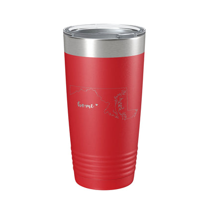 Maryland Tumbler Home State Travel Mug Insulated Laser Engraved Map Coffee Cup 20 oz-10