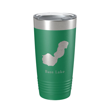 Bass Lake Map Tumbler Travel Mug Insulated Laser Engraved Coffee Cup Indiana 20 oz-9