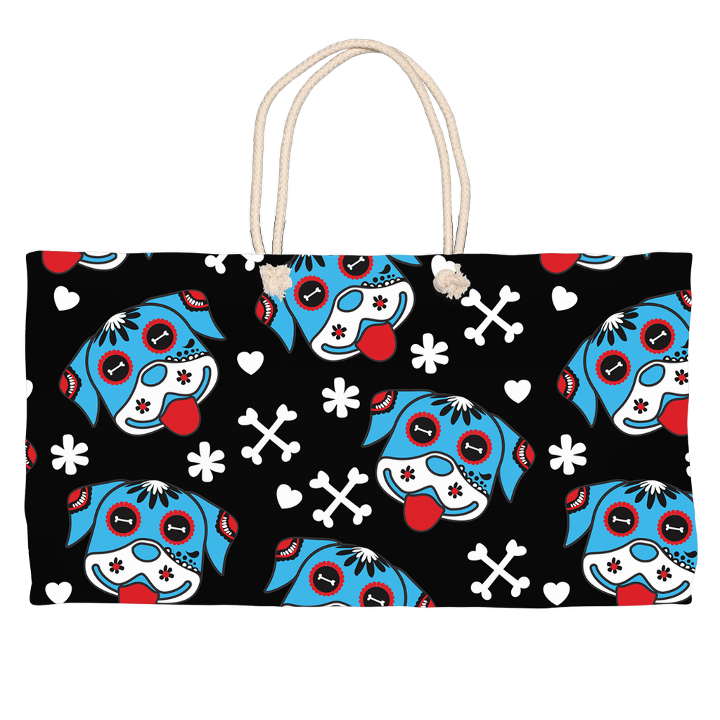 Day of the Dog Blue Weekender Tote-1