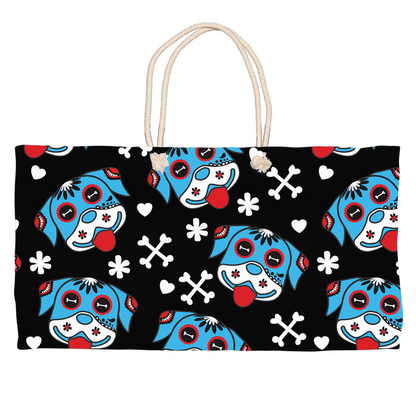 Day of the Dog Blue Weekender Tote-1