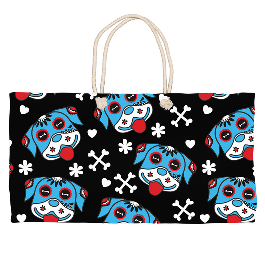 Day of the Dog Blue Weekender Tote-0