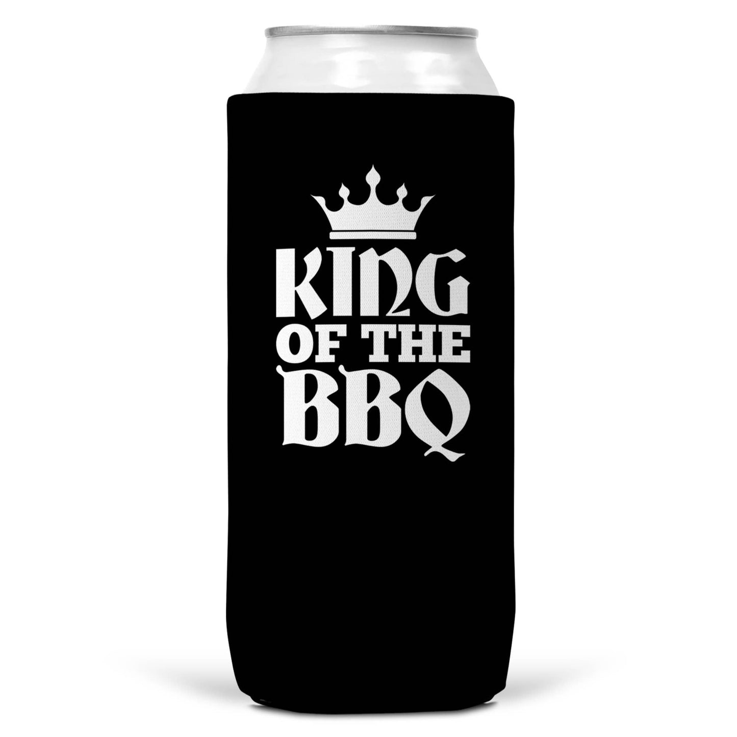 King Of The BBQ SLIM CAN Coozie Cooler | 12oz Slim Cans-0