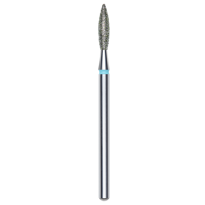 DIAMOND NAIL DRILL BIT, "FLAME", BLUE, HEAD DIAMETER 2.3/10MM (FA10B023/10) - STALEKS™-0