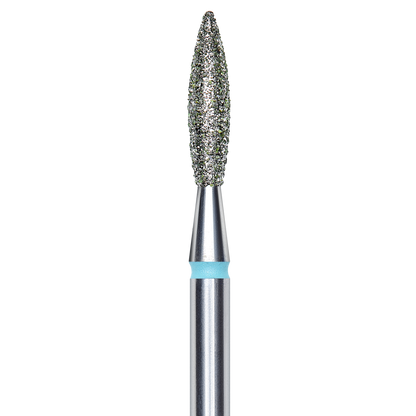 DIAMOND NAIL DRILL BIT, "FLAME", BLUE, HEAD DIAMETER 2.3/10MM (FA10B023/10) - STALEKS™-1