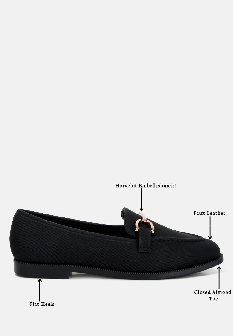 Fable Horsebit Embellished Flat Loafers-3