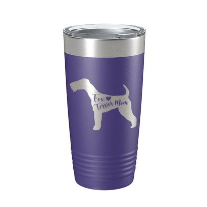 Fox Terrier Mom Tumbler Dog Travel Mug Gift Insulated Laser Engraved Coffee Cup 20 oz-15