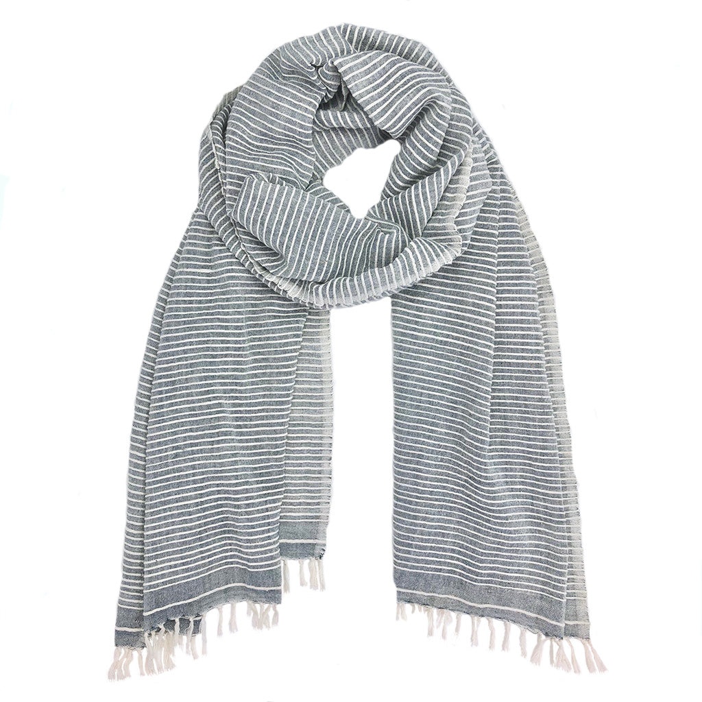 Ethiopian Stripe Wrap Scarf-4