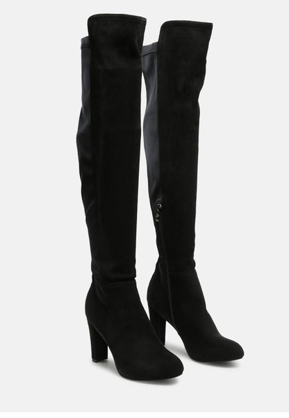 Fauna Knee High Block Heeled Boots-3