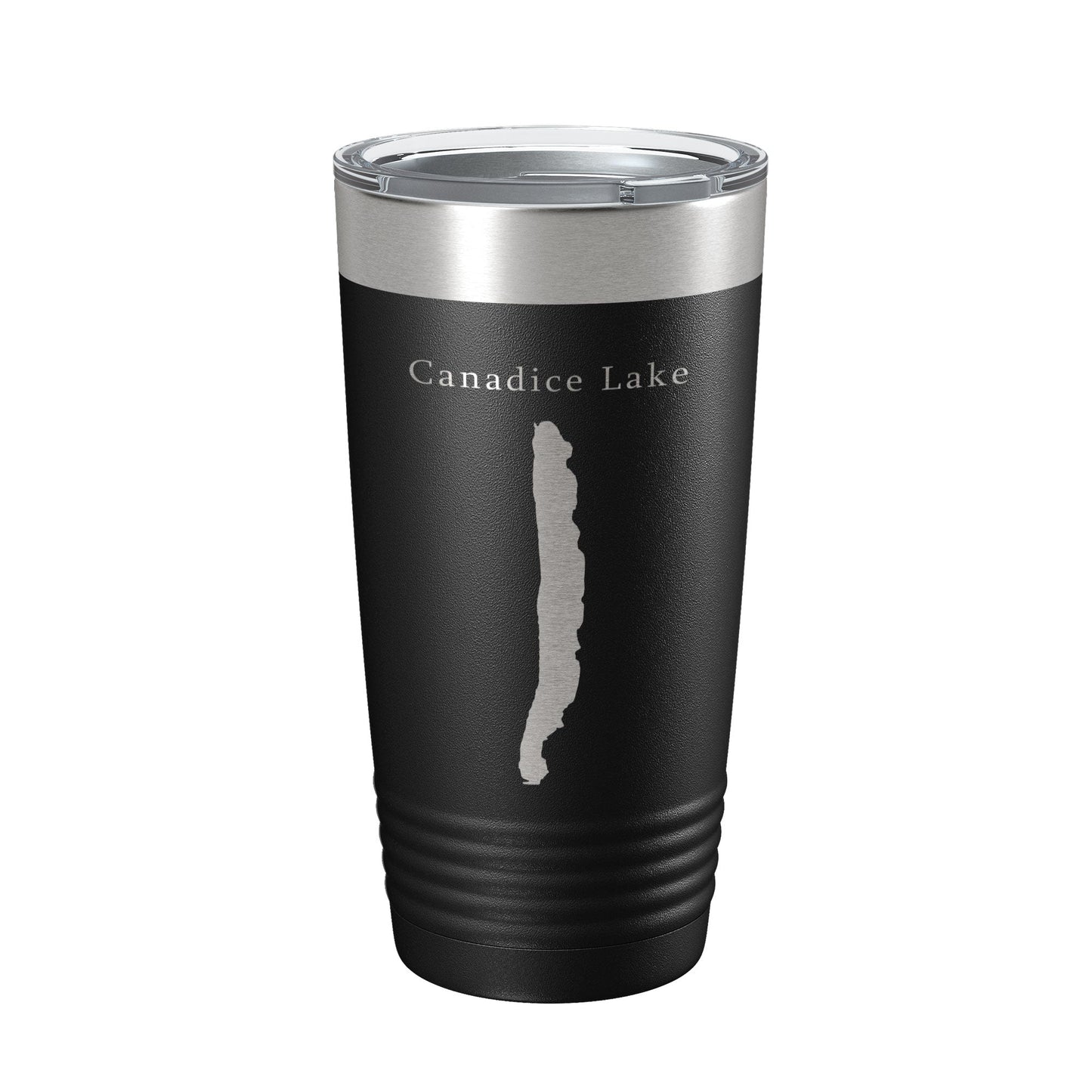 Canadice Lake Map Tumbler Travel Mug Insulated Laser Engraved Coffee Cup New York 20 oz-0