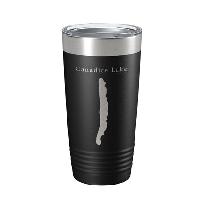 Canadice Lake Map Tumbler Travel Mug Insulated Laser Engraved Coffee Cup New York 20 oz-0