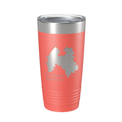 Chittenden Reservoir Tumbler Lake Map Travel Mug Insulated Laser Engraved Coffee Cup Vermont 20 oz-20