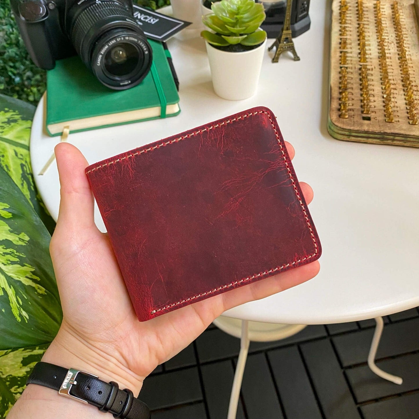 Cosmos - Genuine Leather Trifold Classic Men's Wallet-3