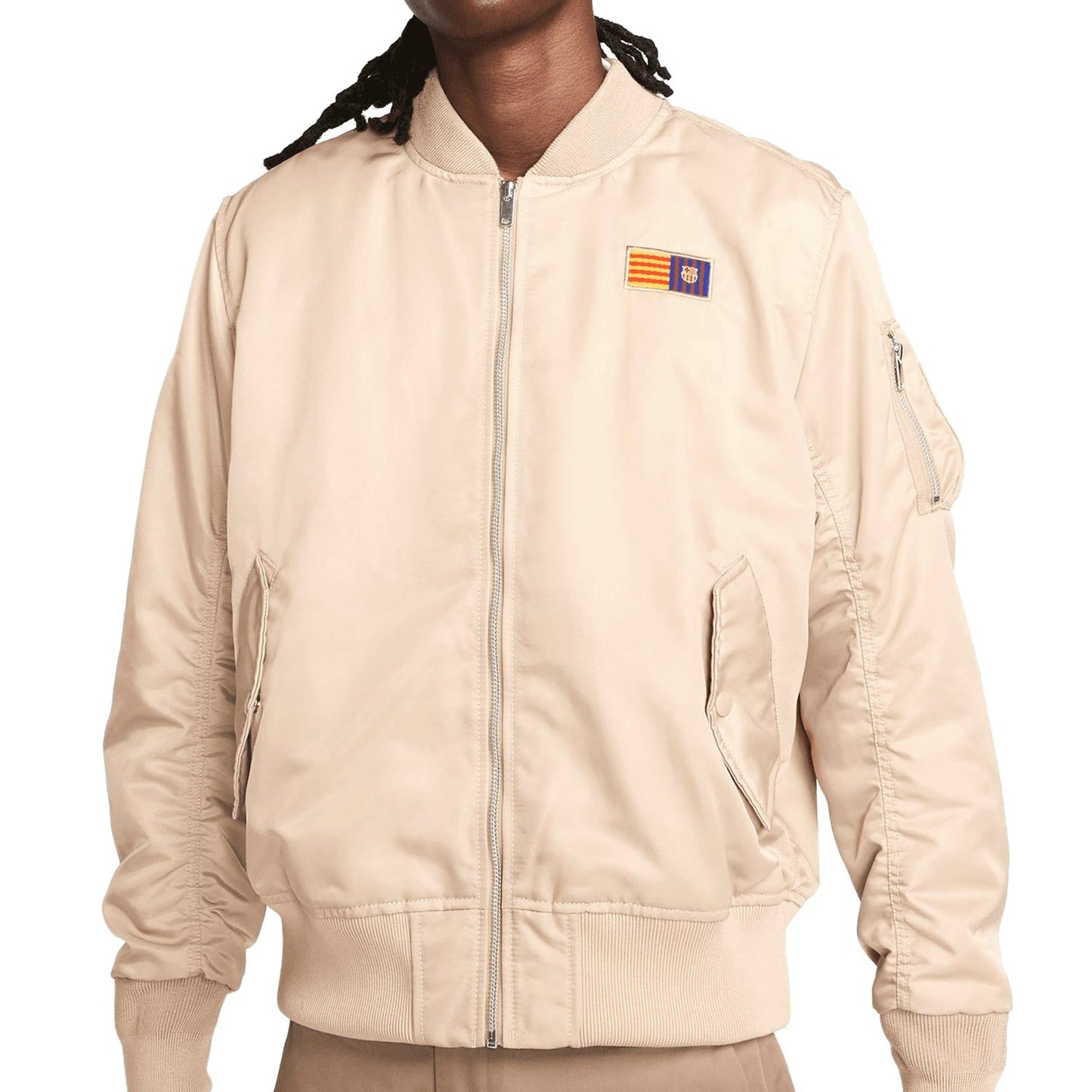 FC Barcelona presentation bomber jacket 2023 desert beige - Nike-0