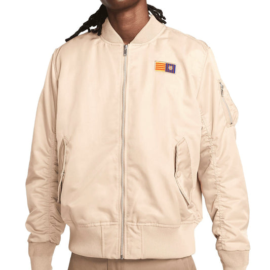 FC Barcelona presentation bomber jacket 2023 desert beige - Nike-0