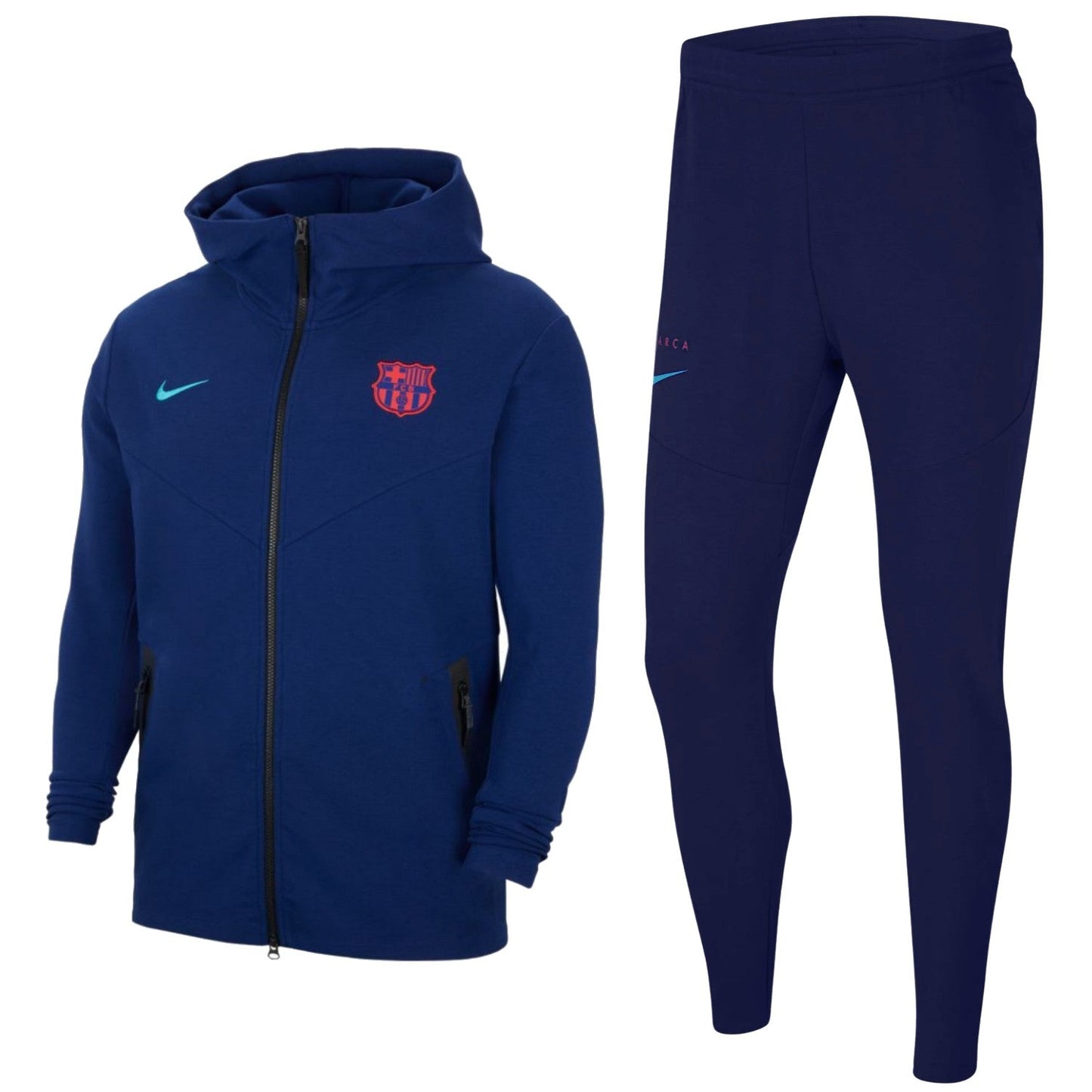 FC Barcelona Tech Fleece presentation soccer tracksuit 2021 - Nike-0