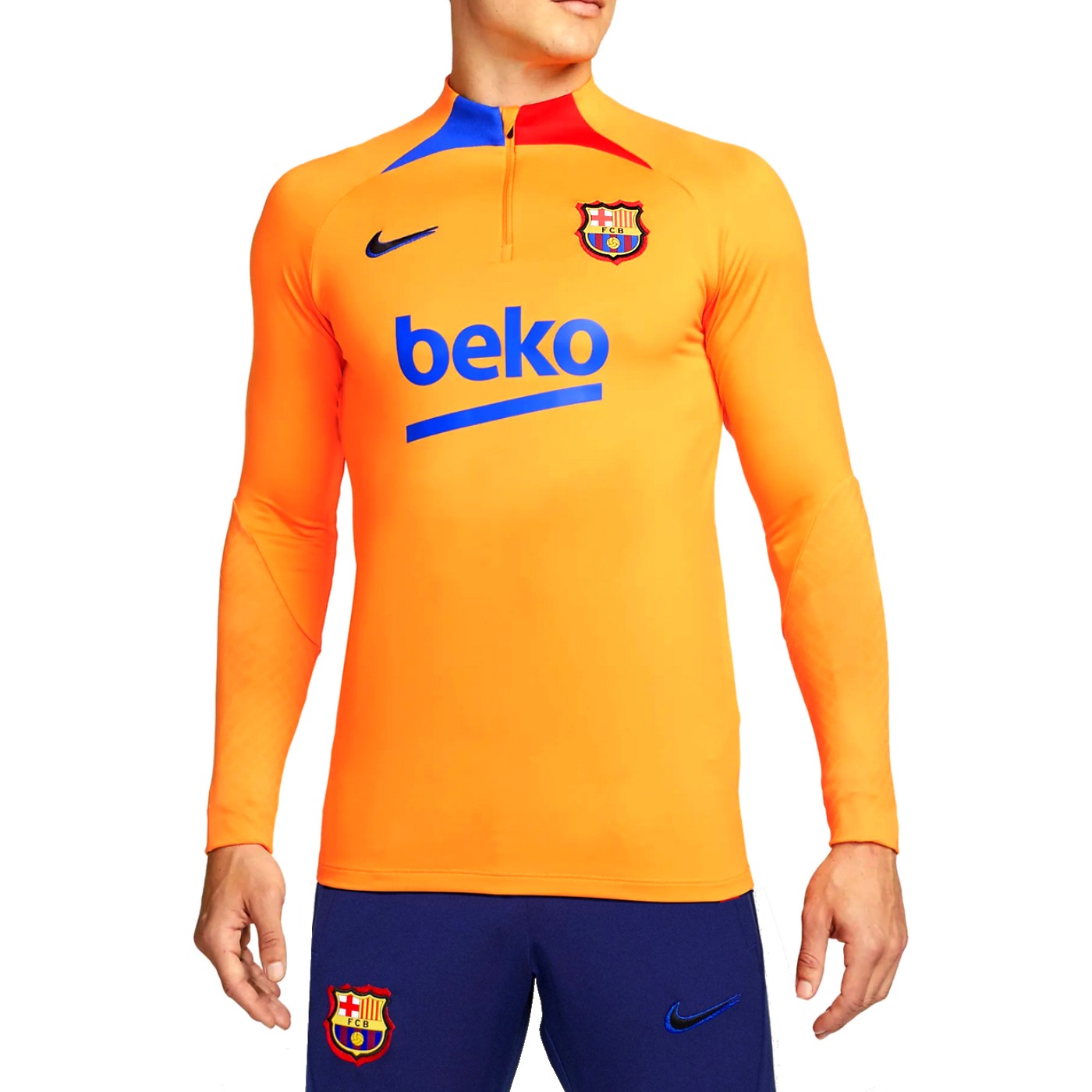 FC Barcelona orange training technical Soccer tracksuit 2022 - Nike-0